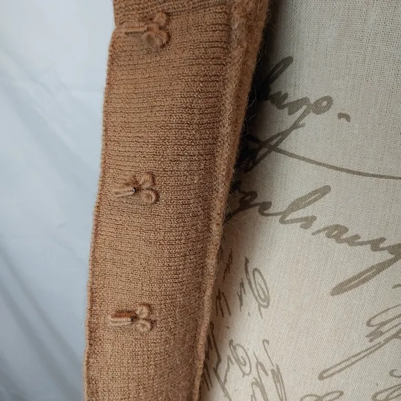 Leifsdottir at Anthropologie Camel Color Cozy Alpaca 2 Pocket Sweater Vest Sz M