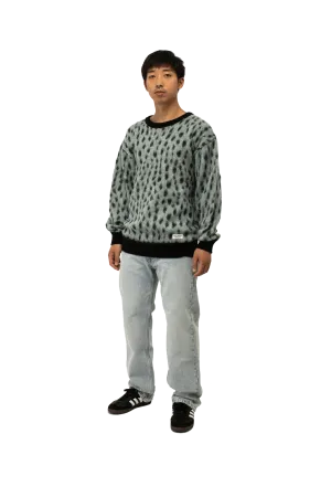 Leopard Mohair Crewneck Sweater