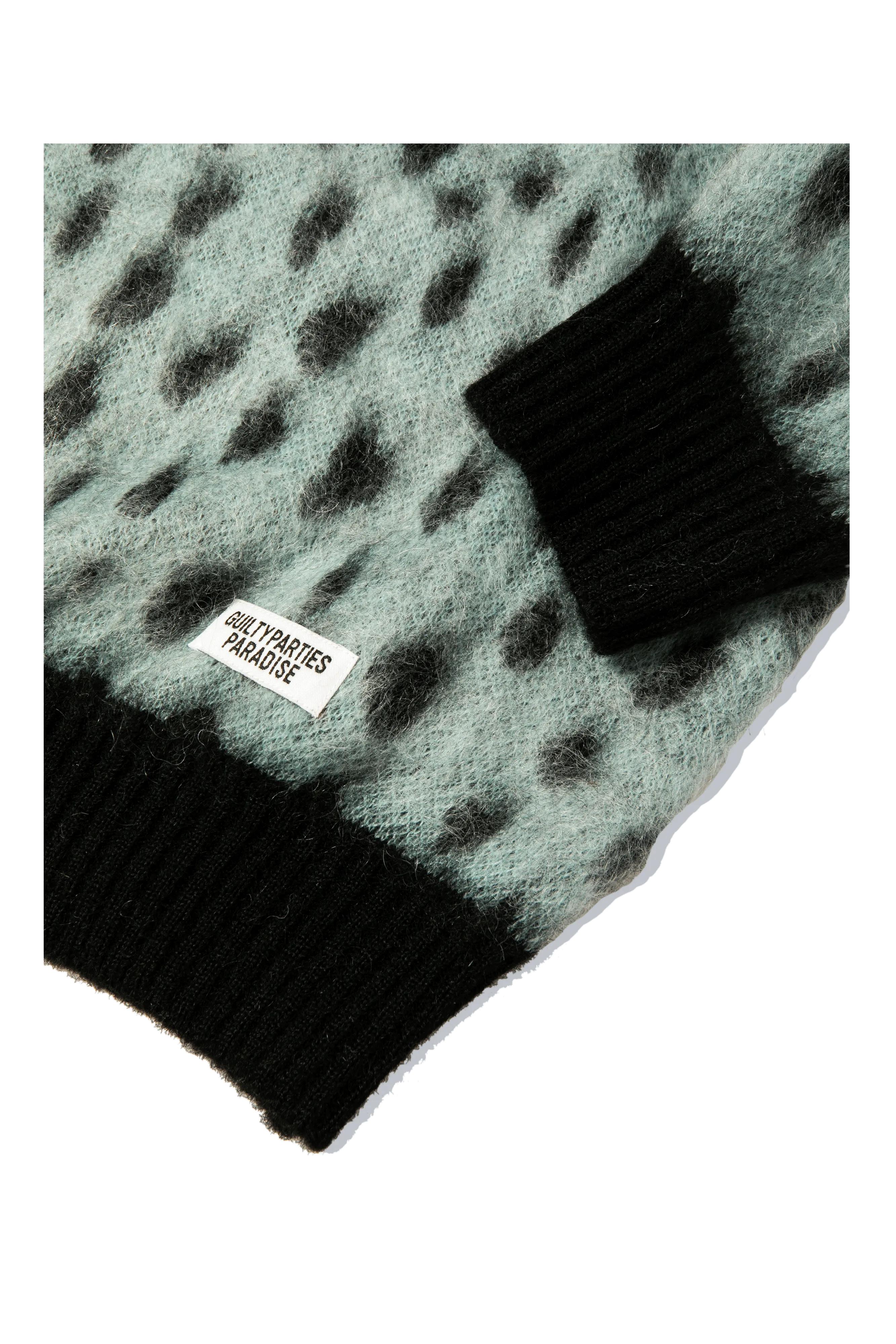 Leopard Mohair Crewneck Sweater