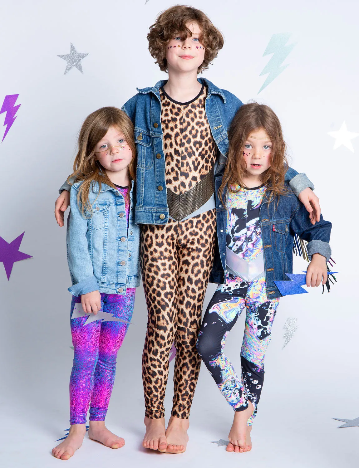 Leopard Print Kids Catsuit