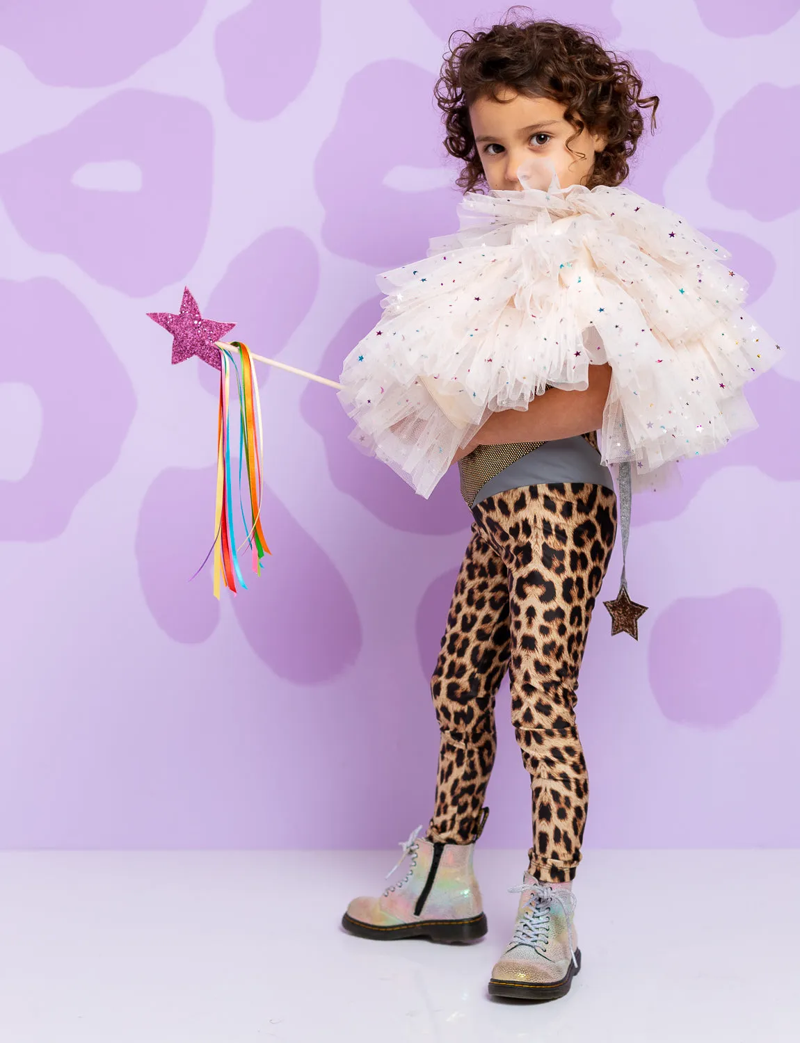 Leopard Print Kids Catsuit