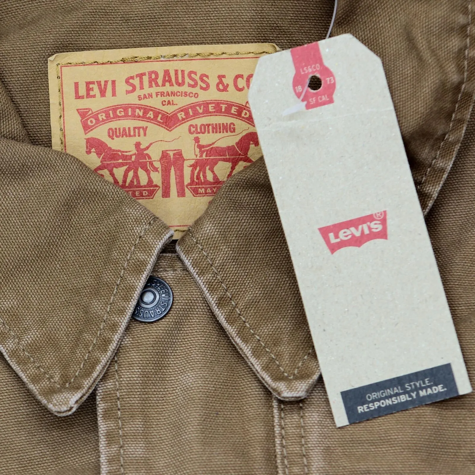 Levi's Mens The Rancher Trucker Jacket Toffee Brown 2XL