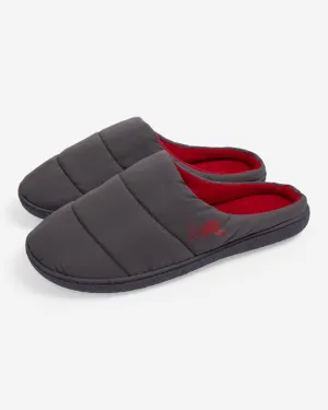 LFC Mens Quilt Slippers Grey