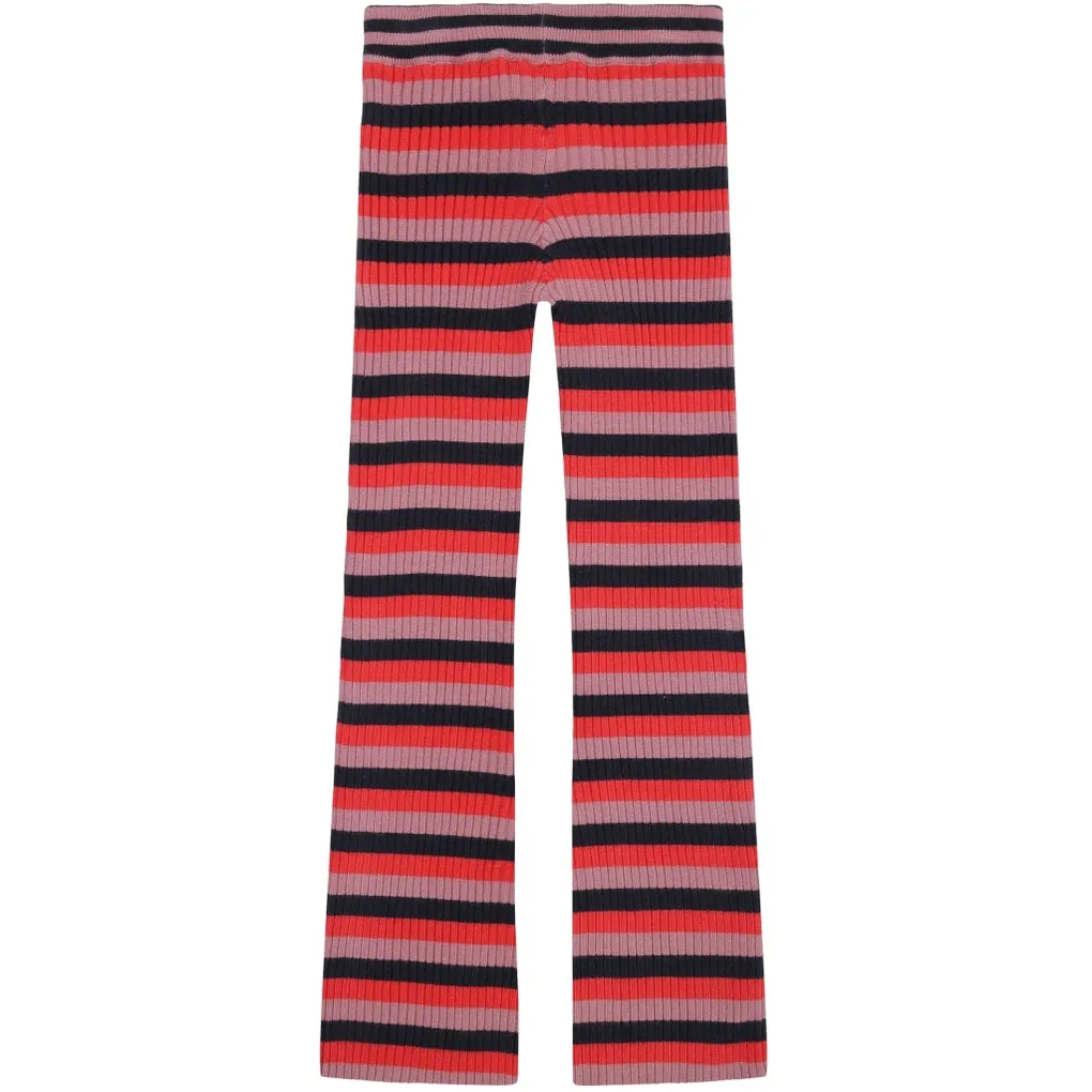 Lia Flared Knit Pants - Multi stripe