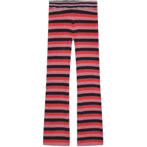 Lia Flared Knit Pants - Multi stripe