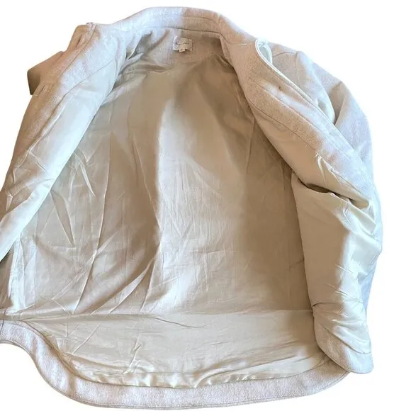 Line and Dot Drew Wool Jacket Shacket Women's S Neutral Warm Cozy Closet Staple