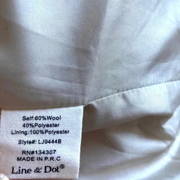 Line and Dot Drew Wool Jacket Shacket Women's S Neutral Warm Cozy Closet Staple
