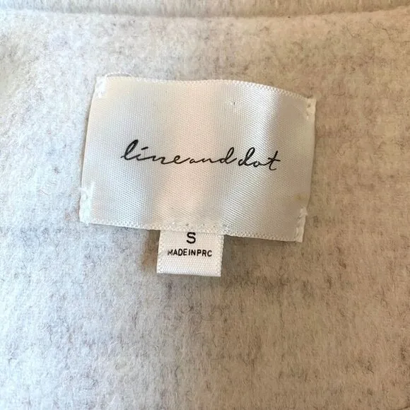 Line and Dot Drew Wool Jacket Shacket Women's S Neutral Warm Cozy Closet Staple