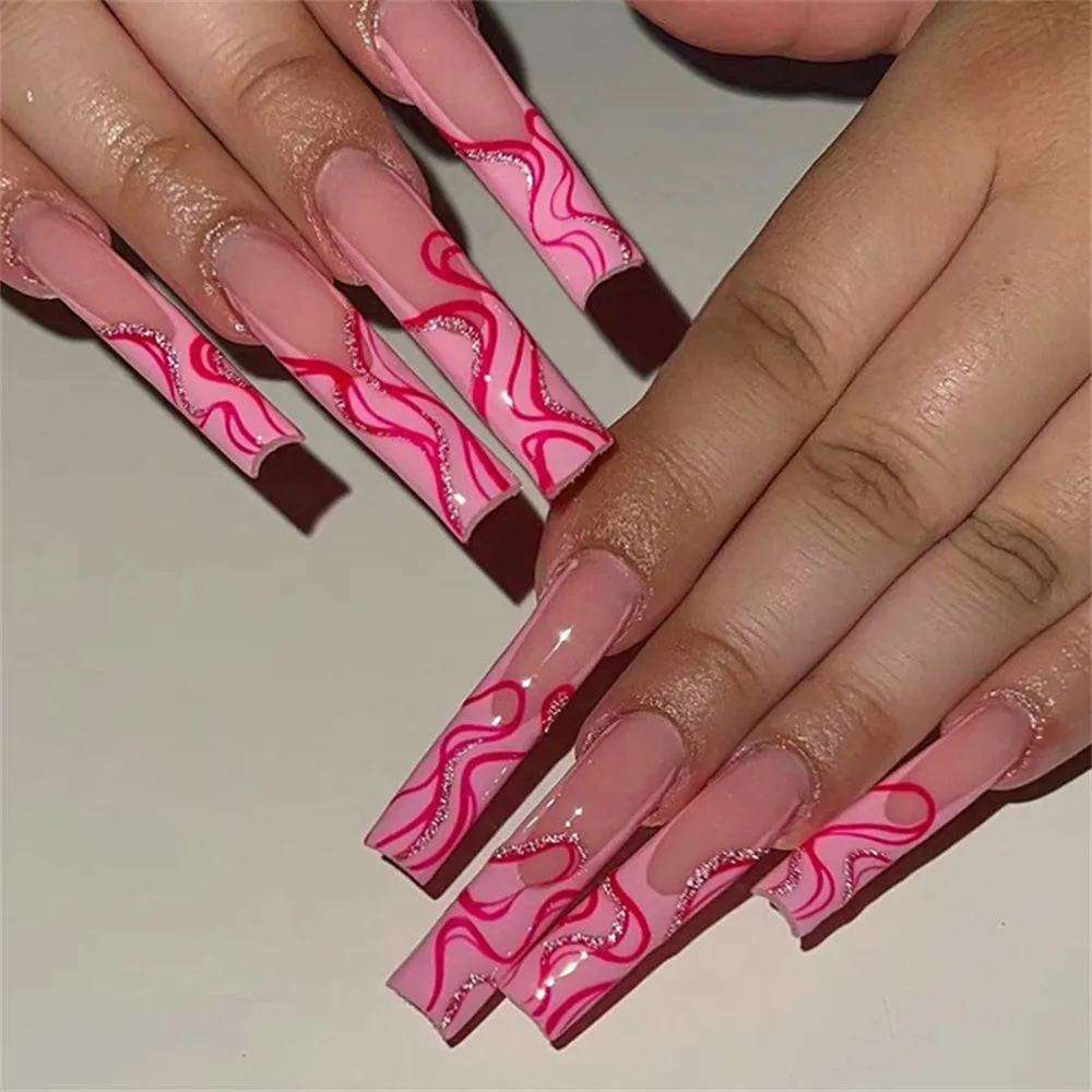 Long Coffin Pink lines