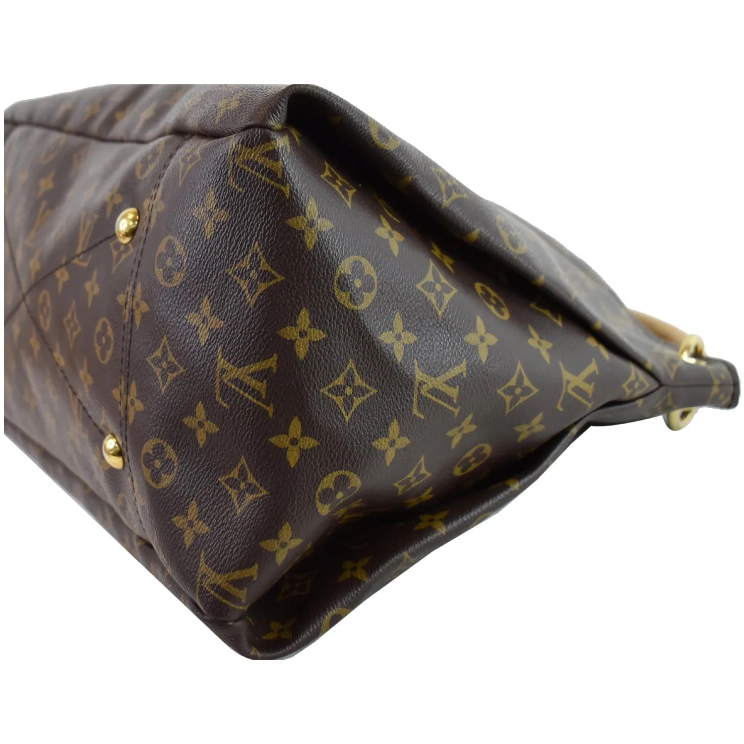 LOUIS VUITTON Artsy MM Monogram Canvas Shoulder Bag Brown