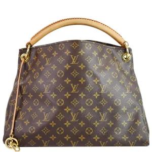 LOUIS VUITTON Artsy MM Monogram Canvas Shoulder Bag Brown