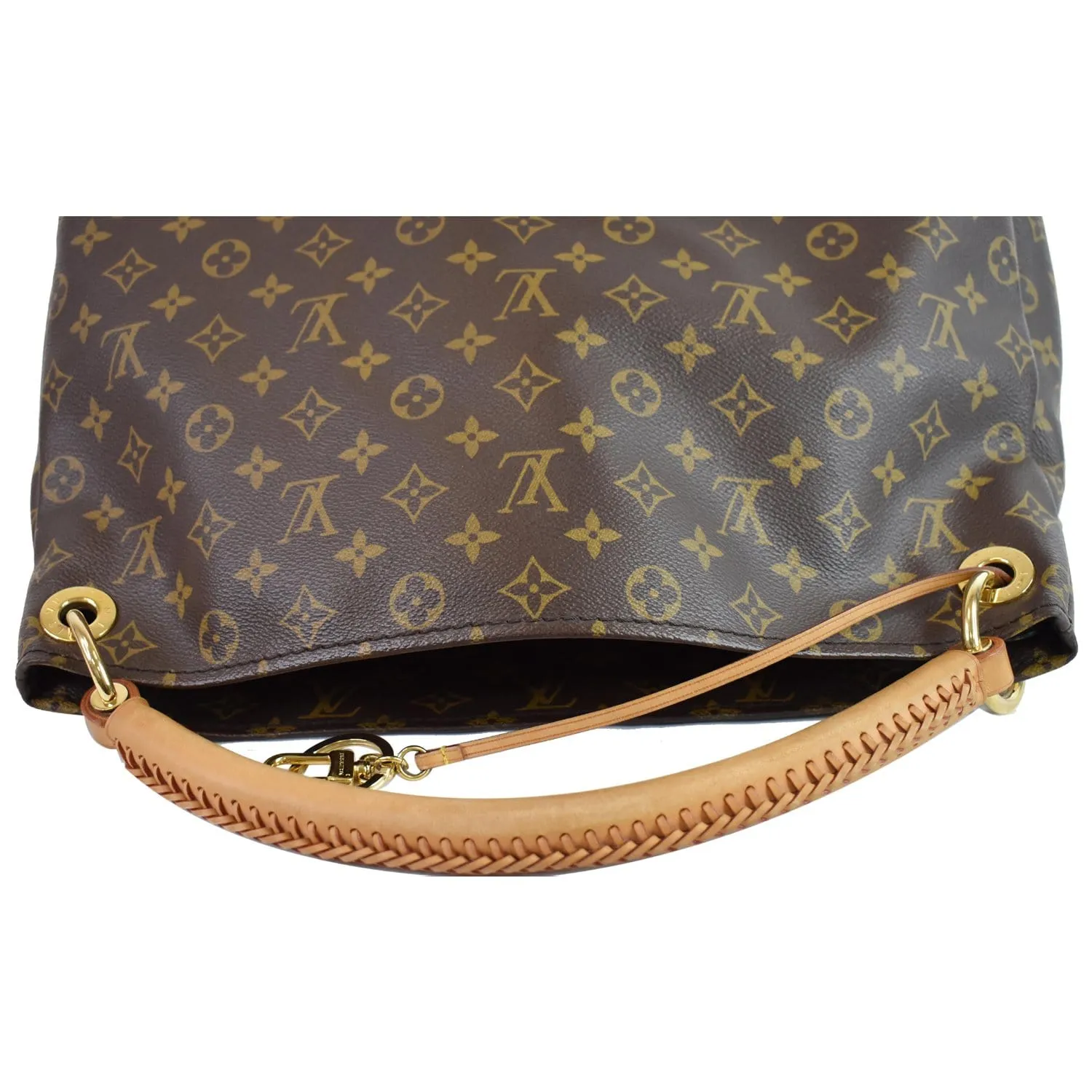 LOUIS VUITTON Artsy MM Monogram Canvas Shoulder Bag Brown