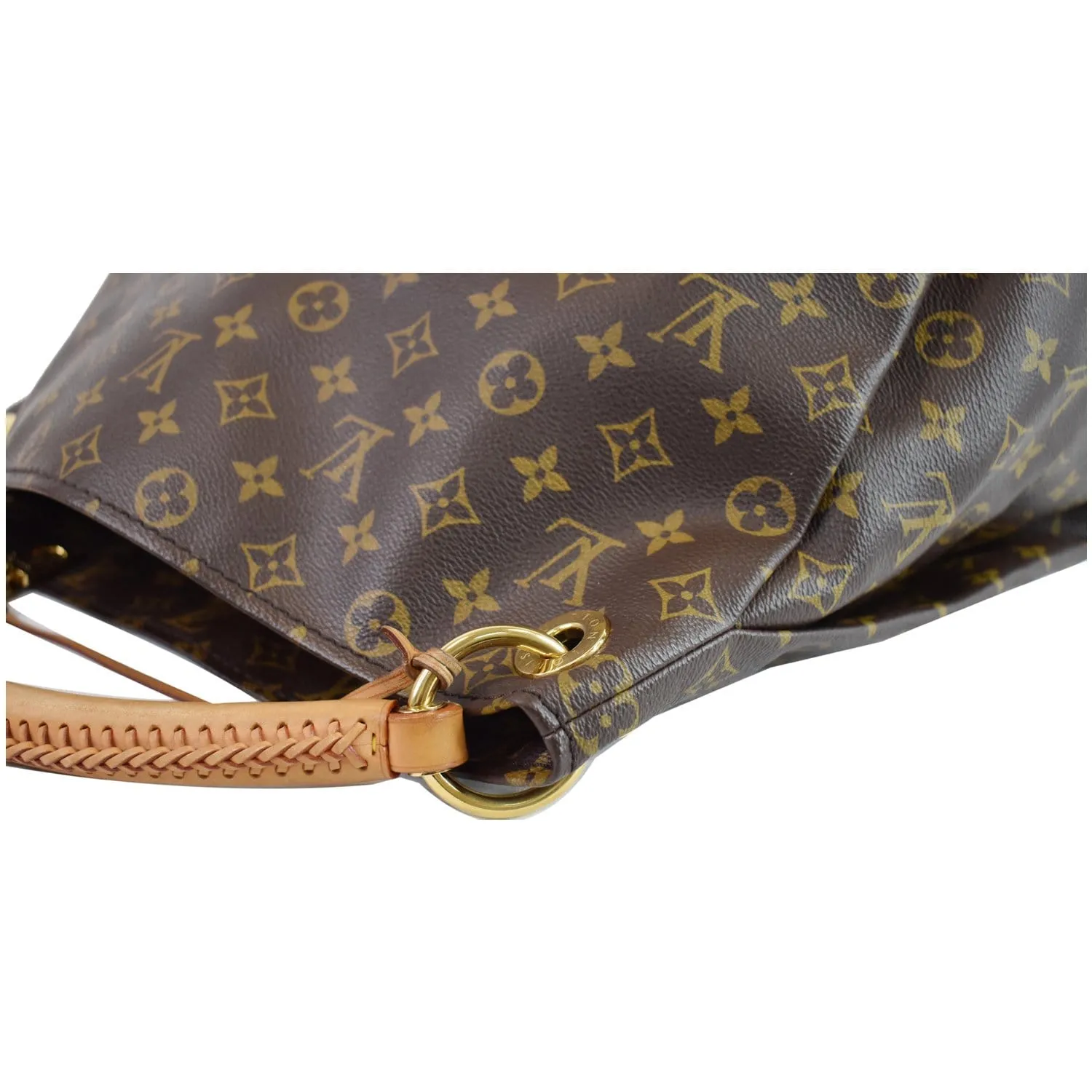 LOUIS VUITTON Artsy MM Monogram Canvas Shoulder Bag Brown