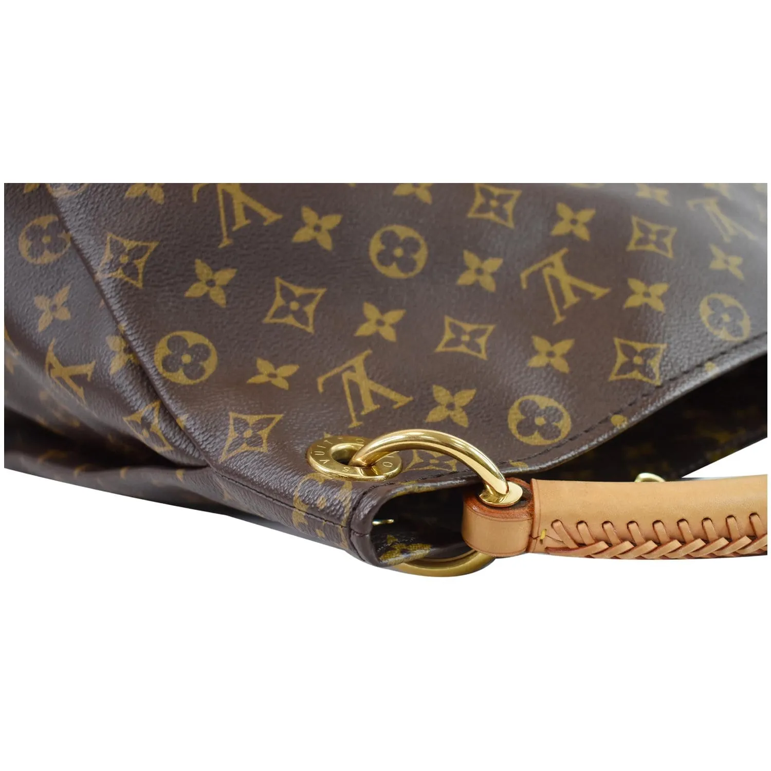 LOUIS VUITTON Artsy MM Monogram Canvas Shoulder Bag Brown