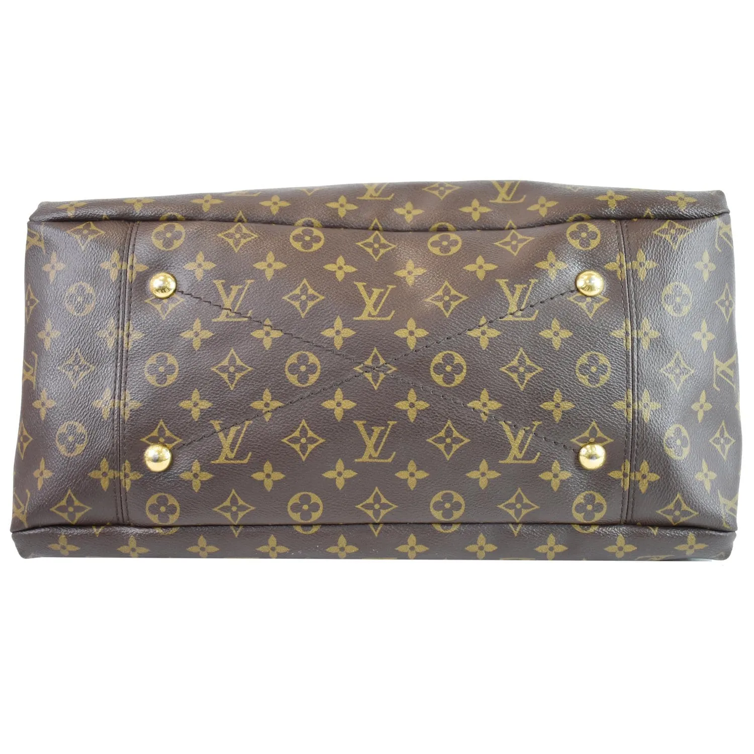 LOUIS VUITTON Artsy MM Monogram Canvas Shoulder Bag Brown