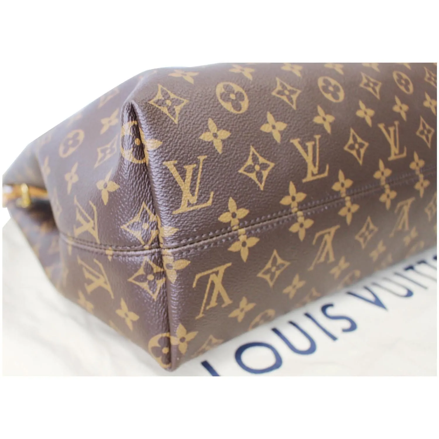 LOUIS VUITTON Graceful MM Monogram Canvas Shoulder Bag Brown