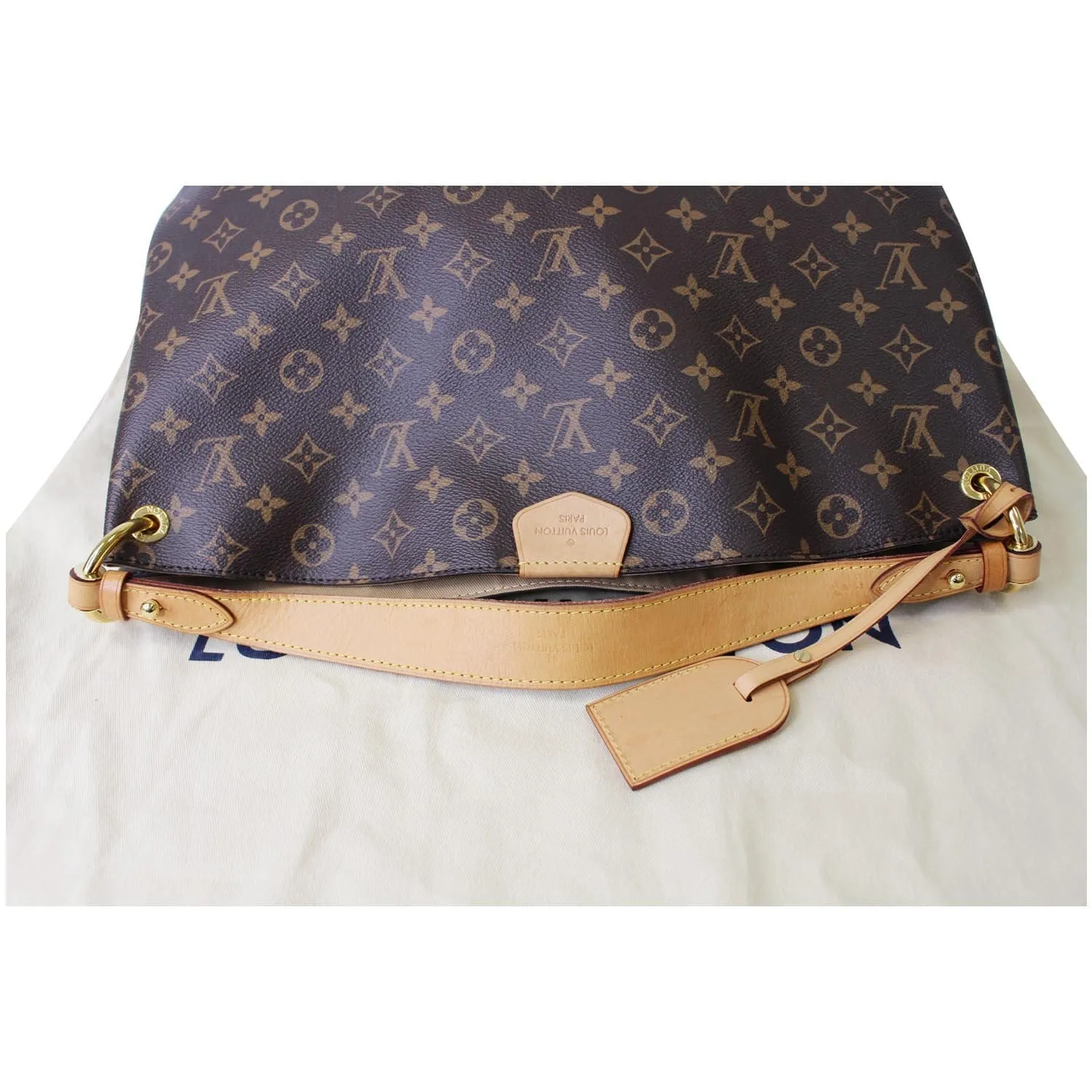 LOUIS VUITTON Graceful MM Monogram Canvas Shoulder Bag Brown
