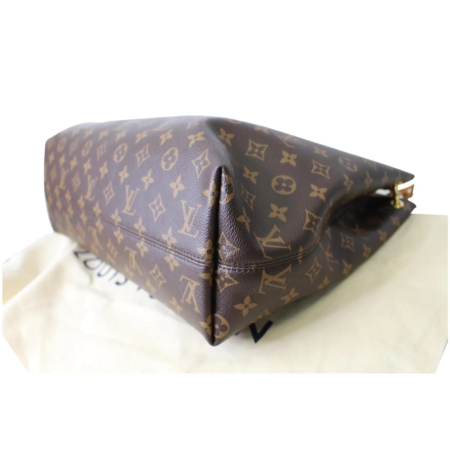 LOUIS VUITTON Graceful MM Monogram Canvas Shoulder Bag Brown