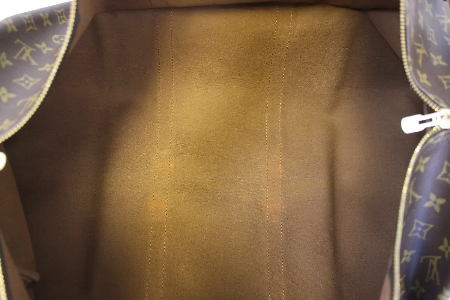 LOUIS VUITTON Monogram Canvas Brown Keepall 60 Bandouliere Travel Bag
