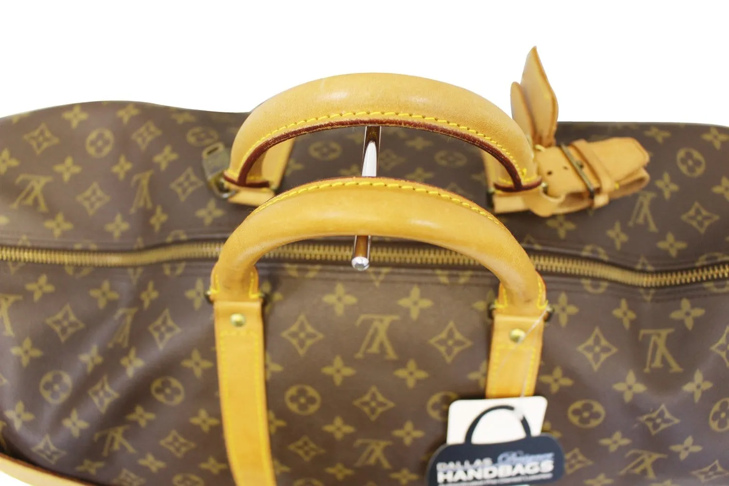 LOUIS VUITTON Monogram Canvas Brown Keepall 60 Bandouliere Travel Bag