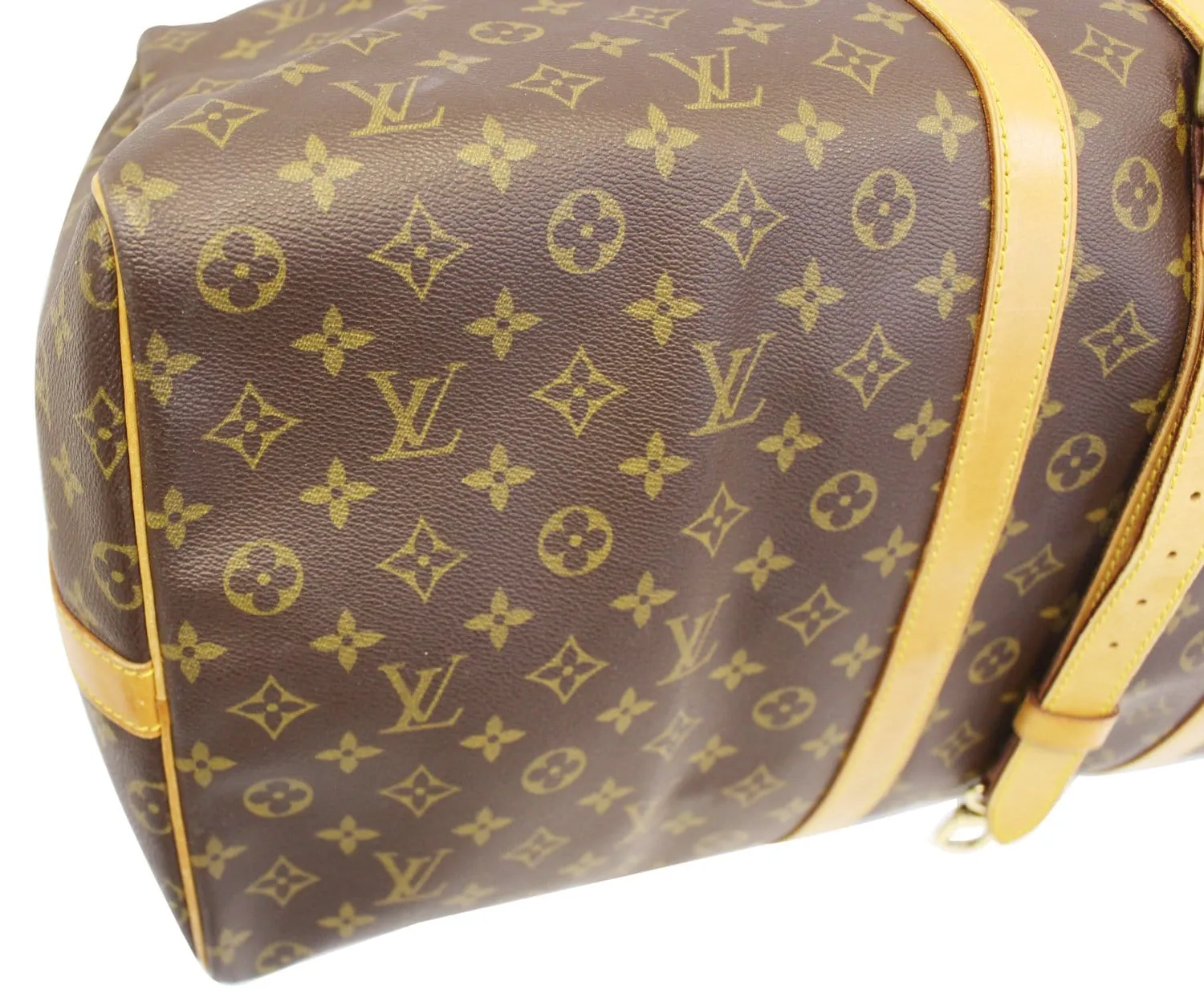LOUIS VUITTON Monogram Canvas Brown Keepall 60 Bandouliere Travel Bag