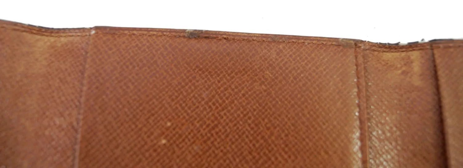 LOUIS VUITTON Monogram Canvas Trifold Wallet Brown