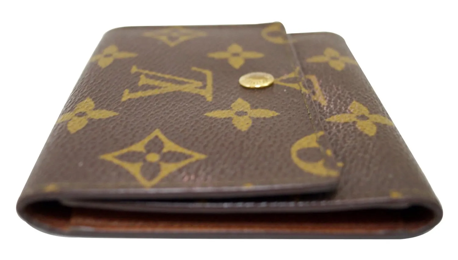 LOUIS VUITTON Monogram Canvas Trifold Wallet Brown