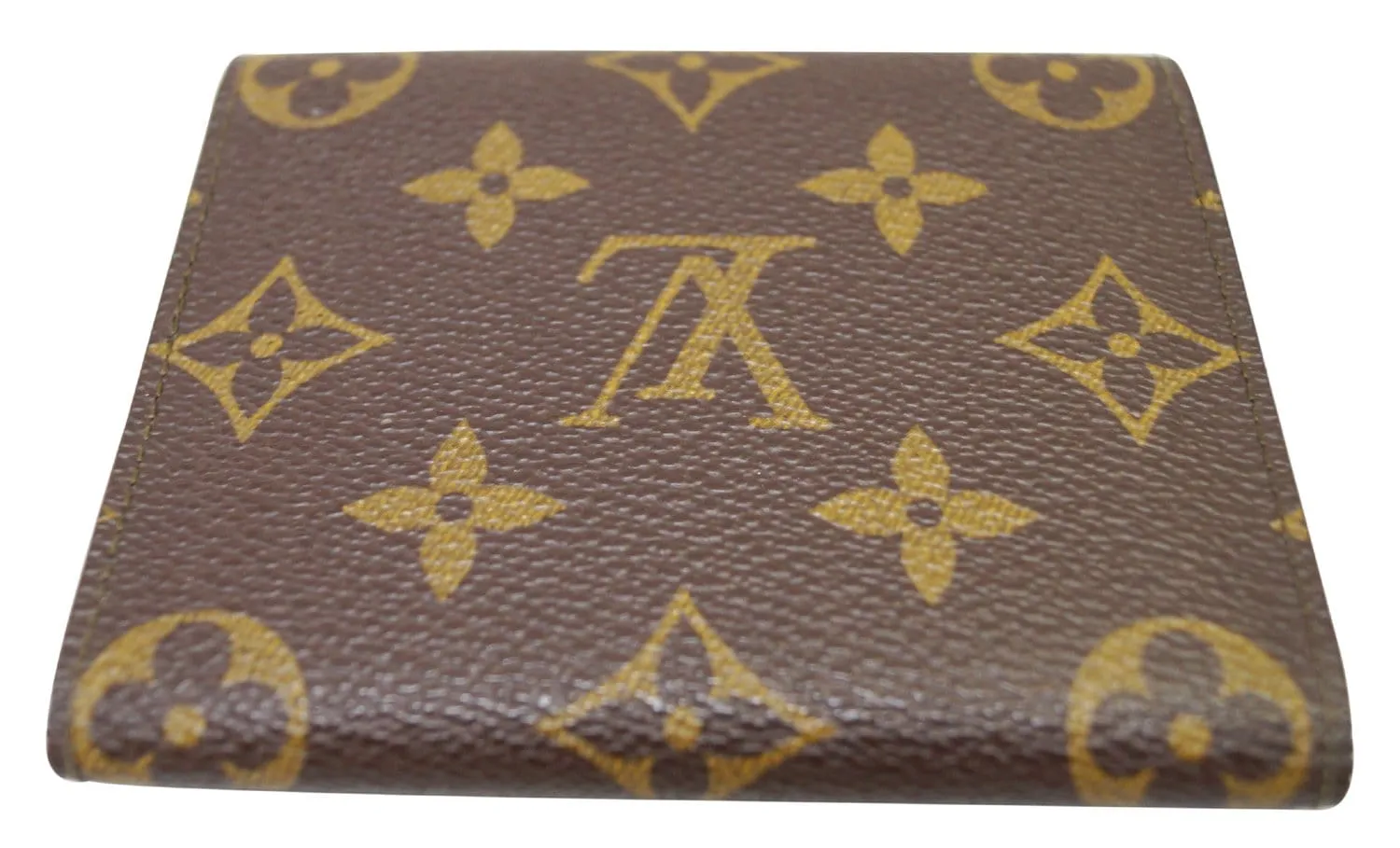 LOUIS VUITTON Monogram Canvas Trifold Wallet Brown