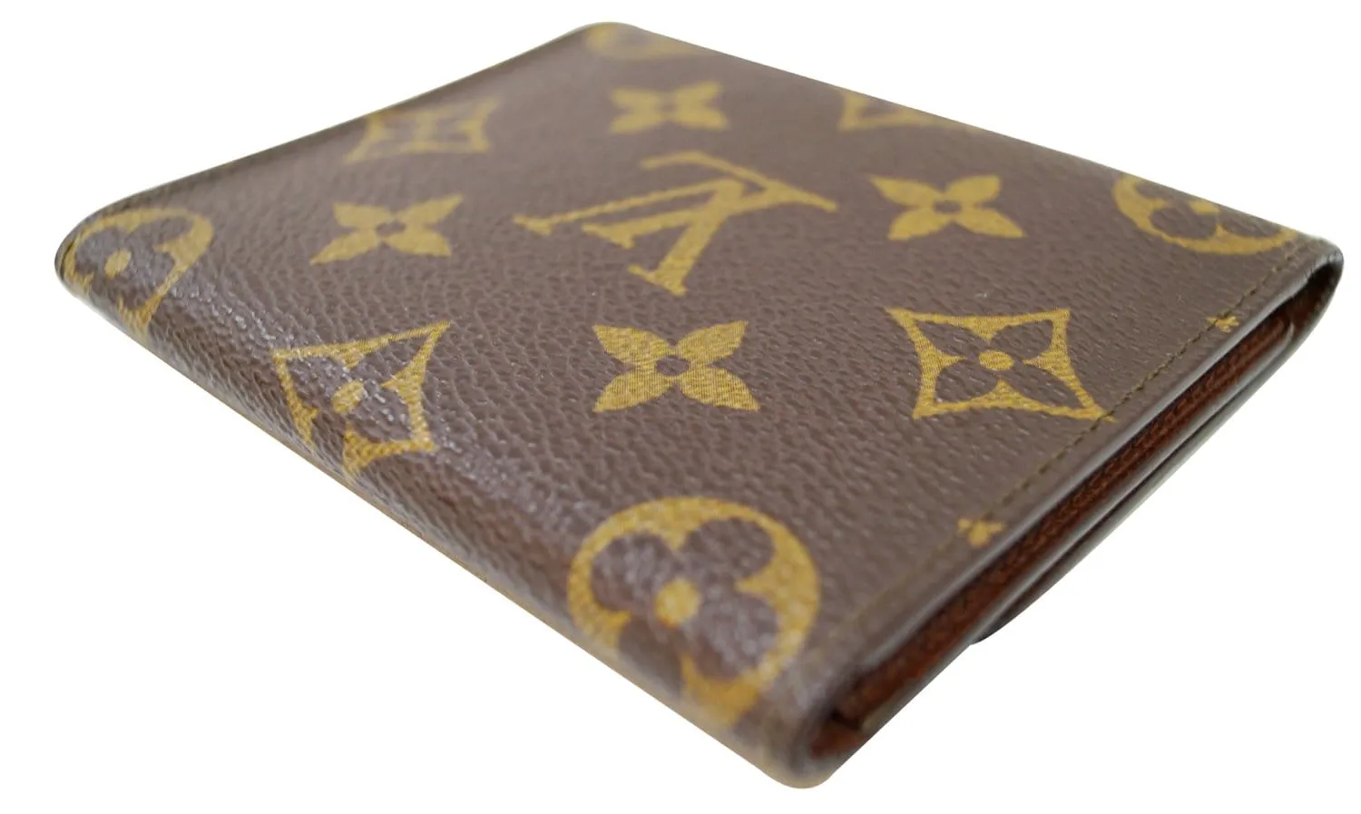 LOUIS VUITTON Monogram Canvas Trifold Wallet Brown