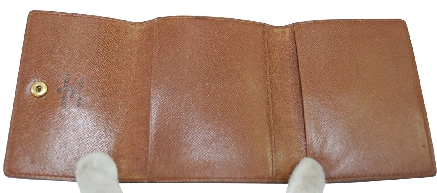 LOUIS VUITTON Monogram Canvas Trifold Wallet Brown