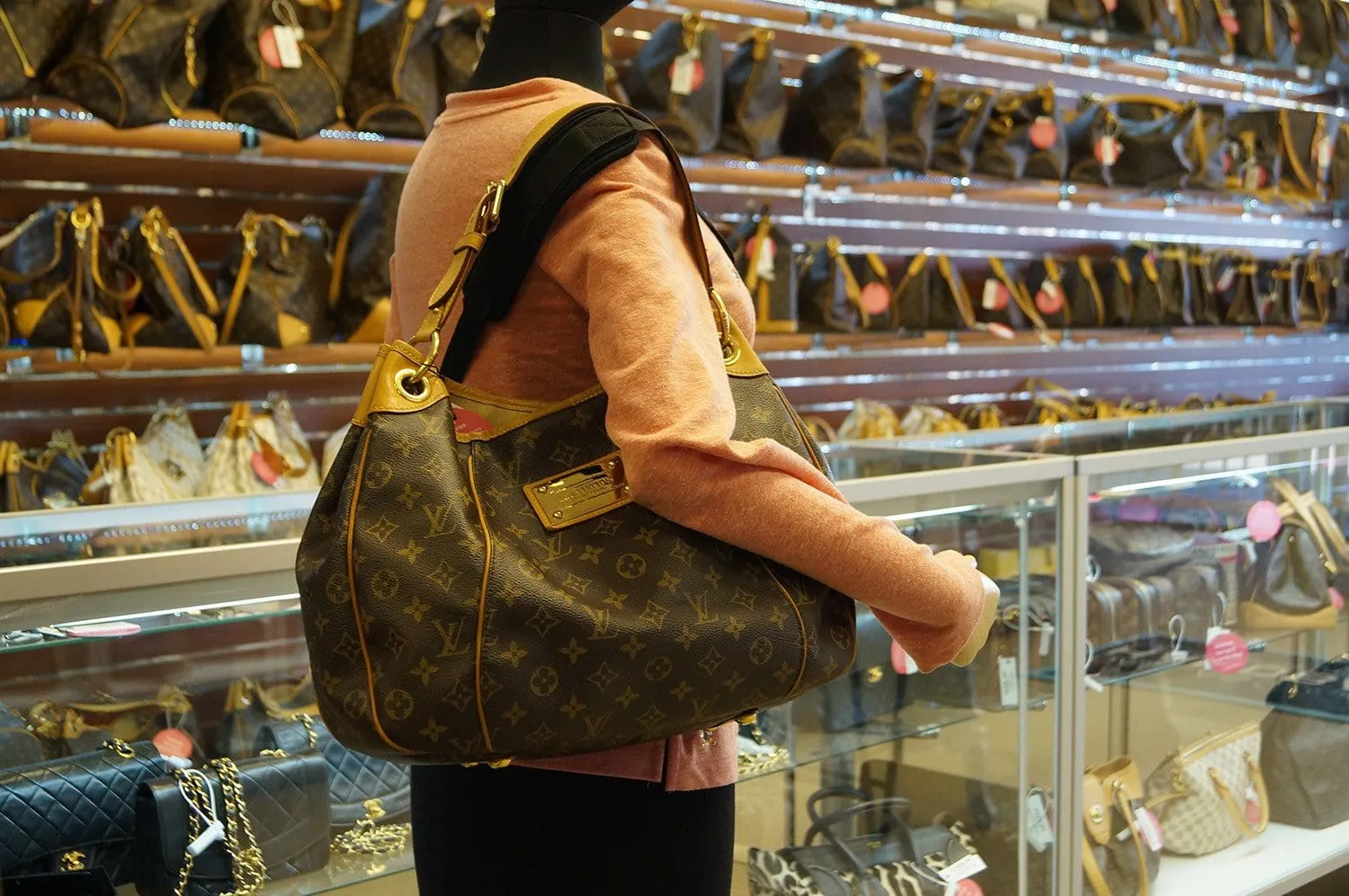Louis Vuitton Monogram Galliera PM Brown Shoulder Handbag