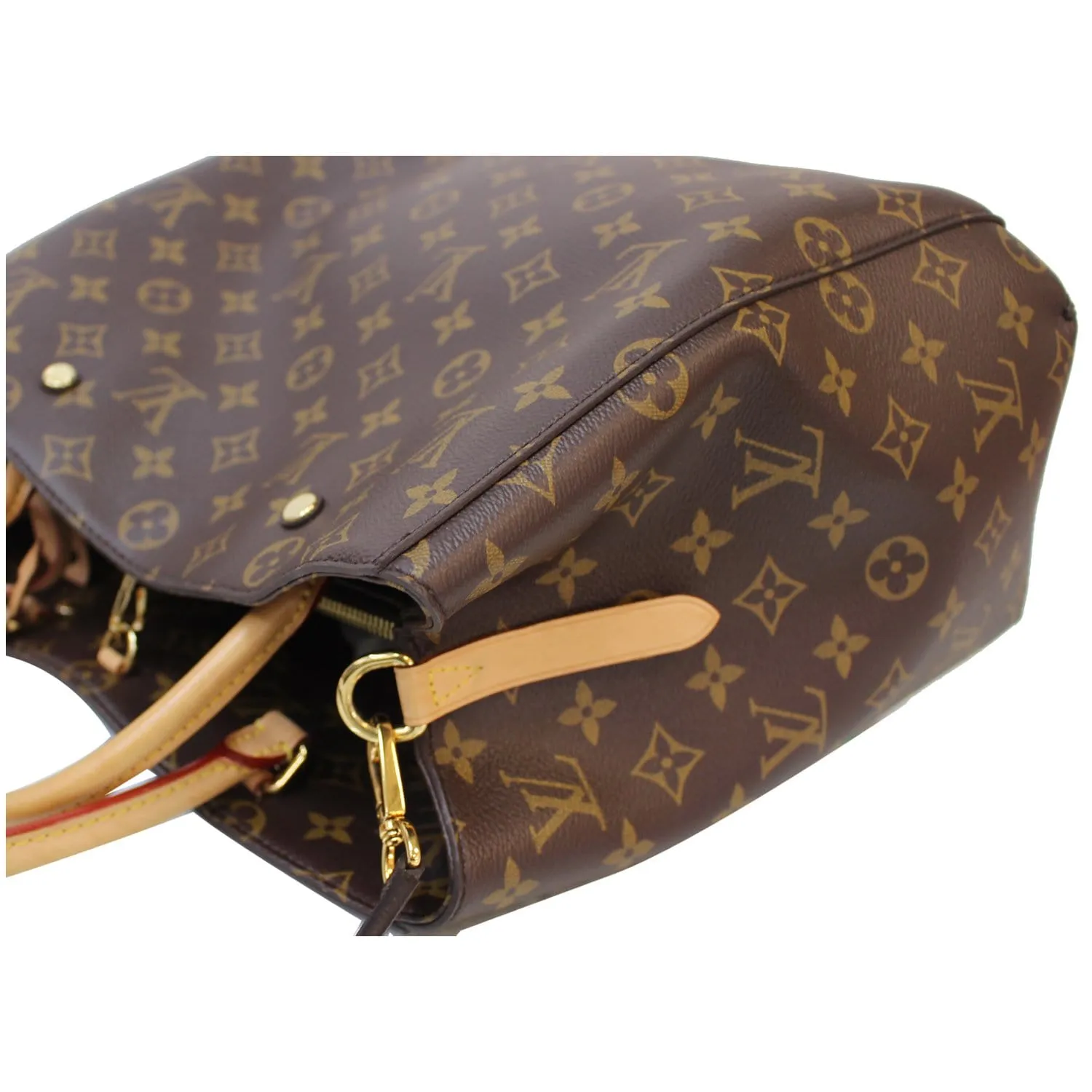 LOUIS VUITTON Montaigne GM Monogram Canvas Shoulder Bag Brown