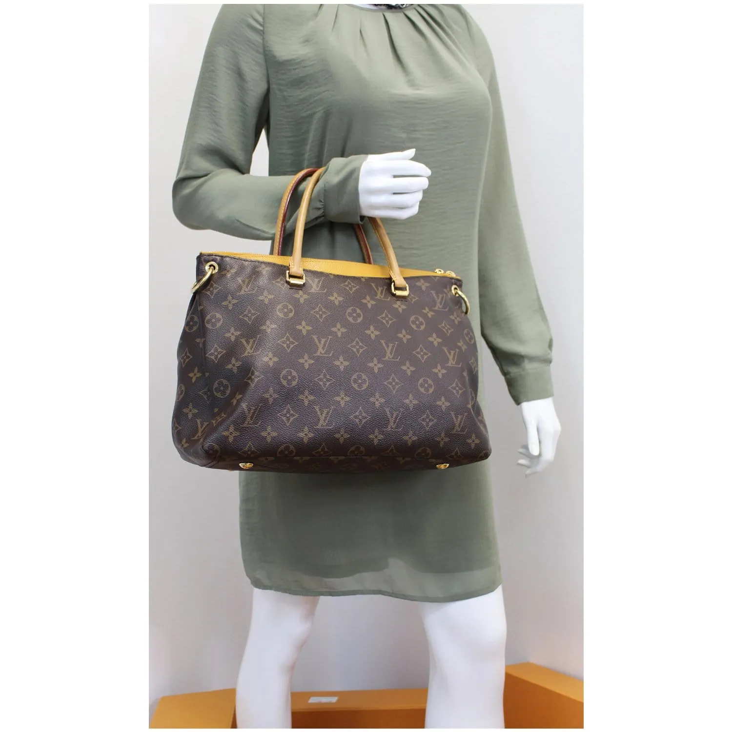 LOUIS VUITTON Pallas Monogram Canvas 2Way Shoulder Bag Brown - 20% OFF