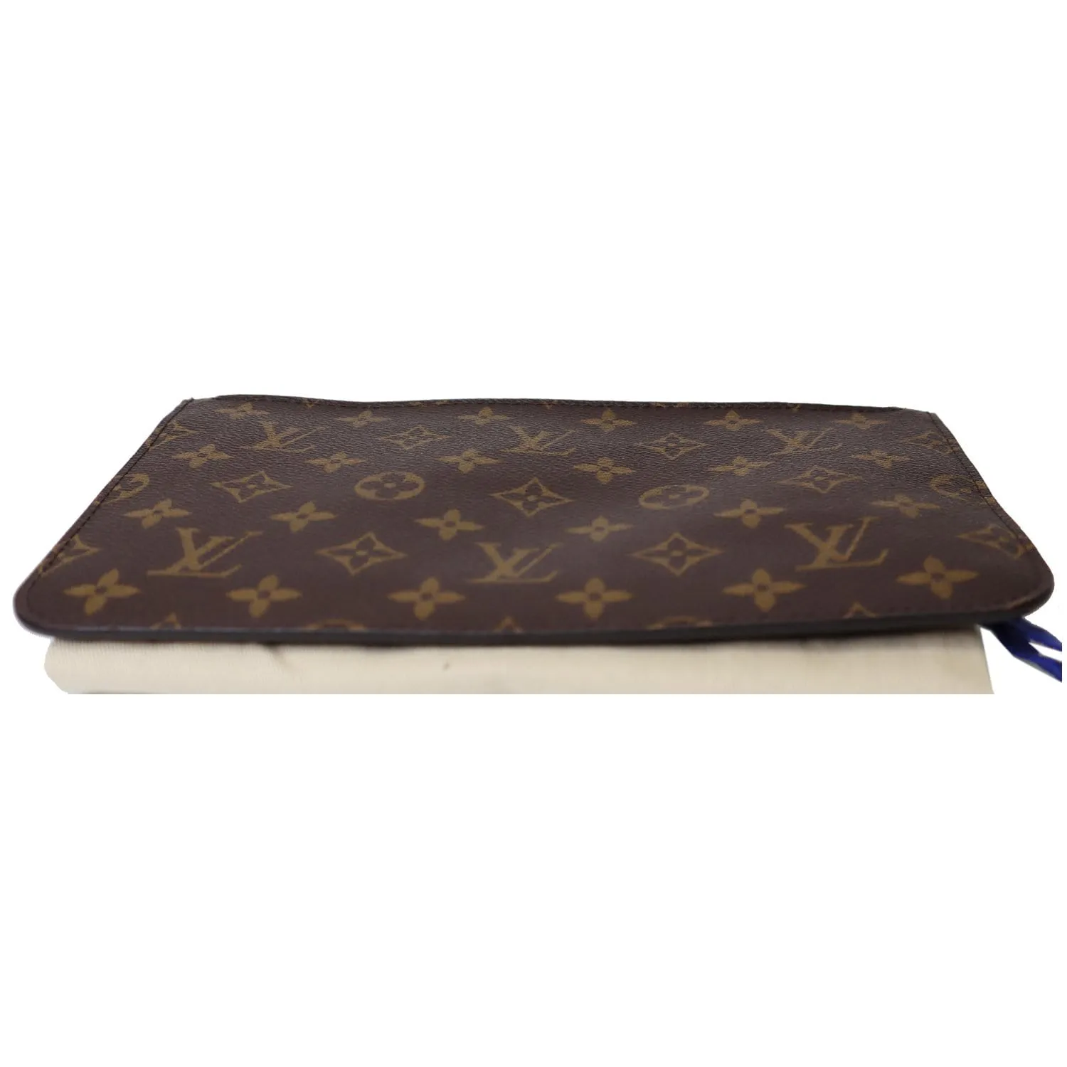 LOUIS VUITTON Pochette Wristlet Pouch Monogram Canvas Neverfull MM Brown