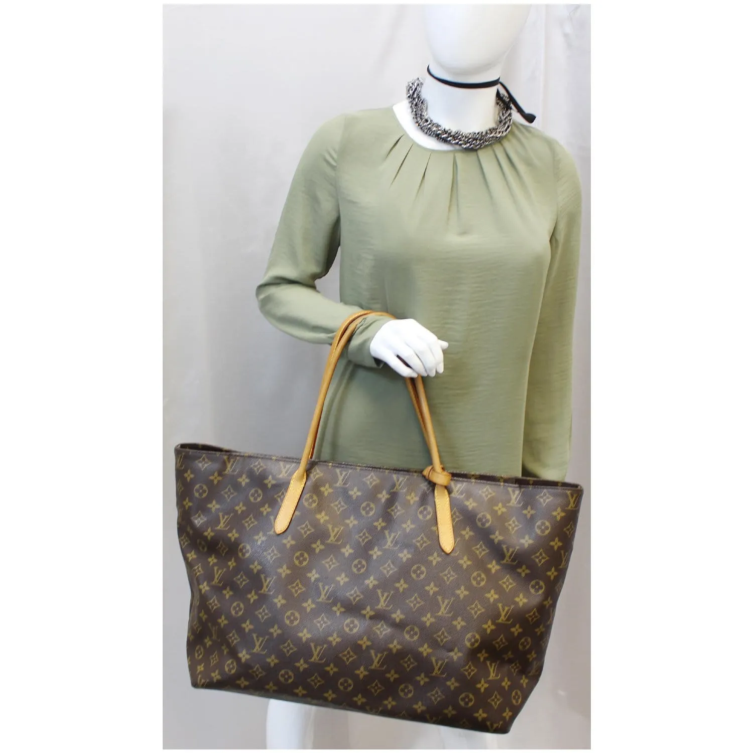 LOUIS VUITTON Raspail GM Monogram Canvas Shoulder Bag Brown