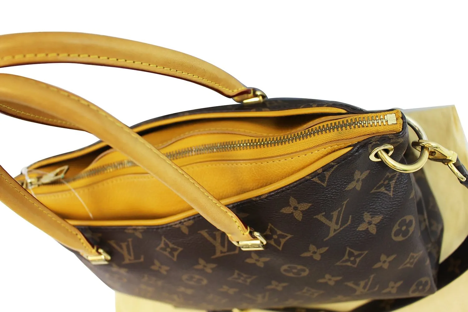LOUIS VUITTON Safran Monogram Canvas Pallas 2Way Shoulder Bag