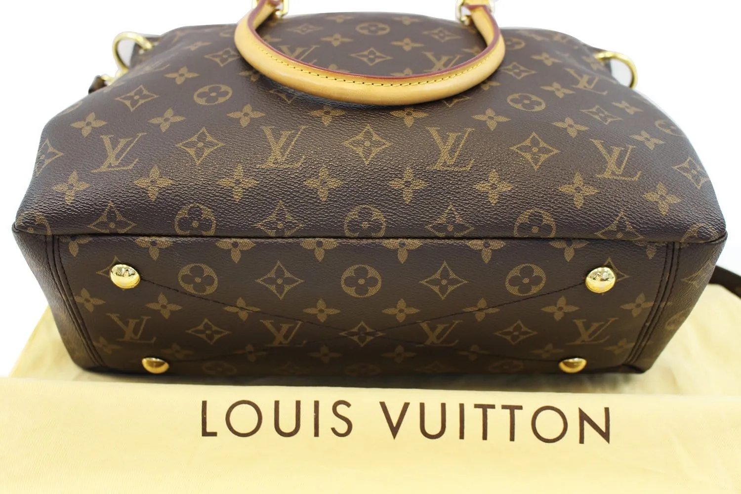 LOUIS VUITTON Safran Monogram Canvas Pallas 2Way Shoulder Bag