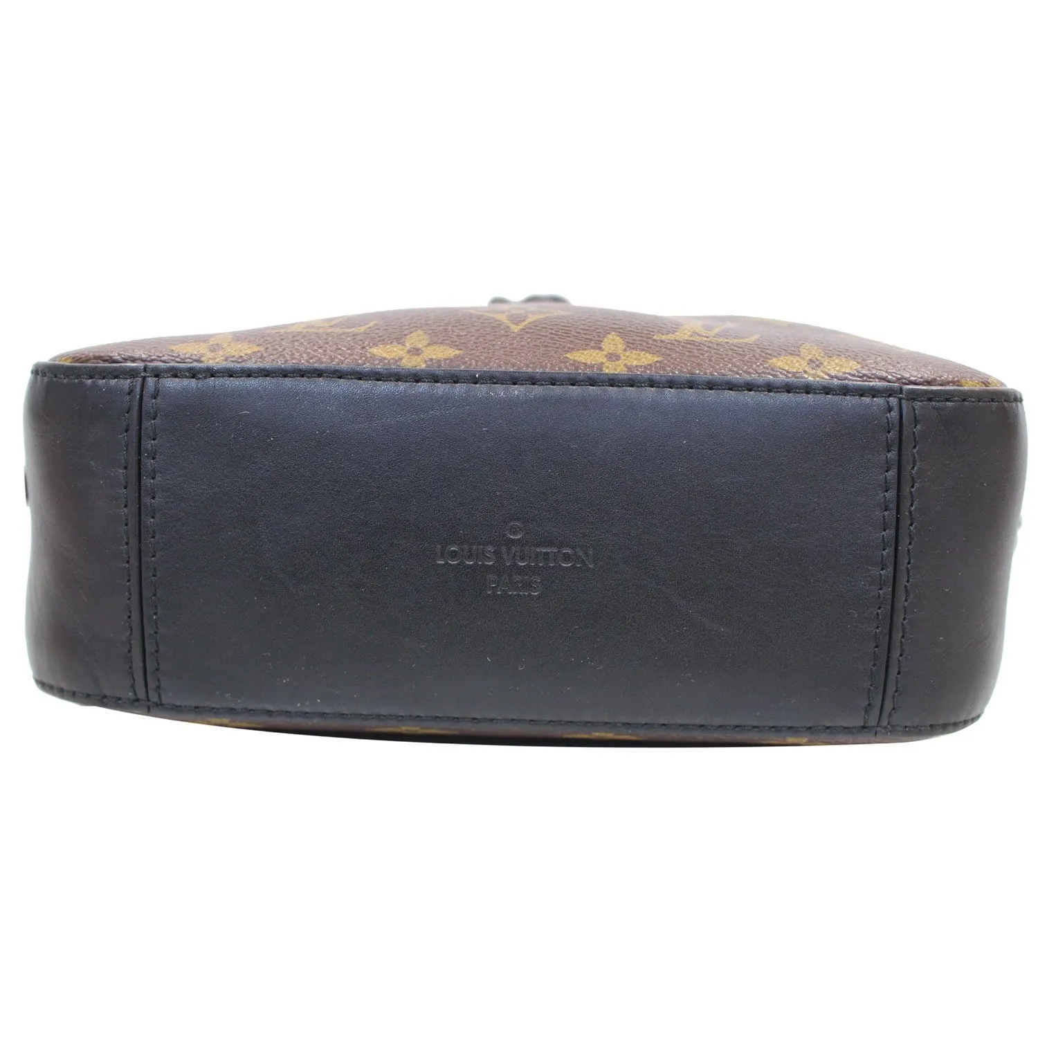 LOUIS VUITTON Saintonge Monogram Canvas Shoulder Bag Noir Black