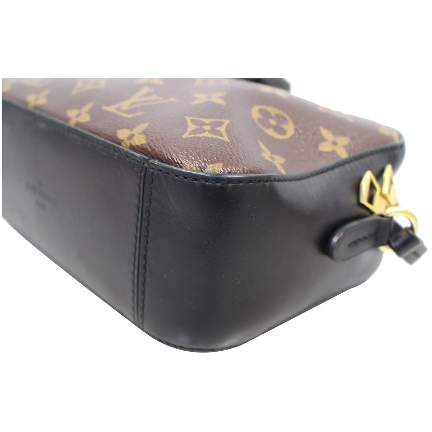 LOUIS VUITTON Saintonge Monogram Canvas Shoulder Bag Noir Black