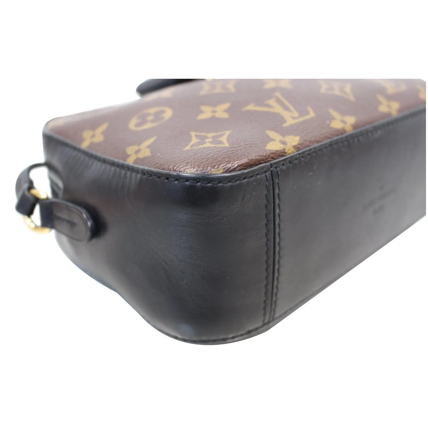 LOUIS VUITTON Saintonge Monogram Canvas Shoulder Bag Noir Black