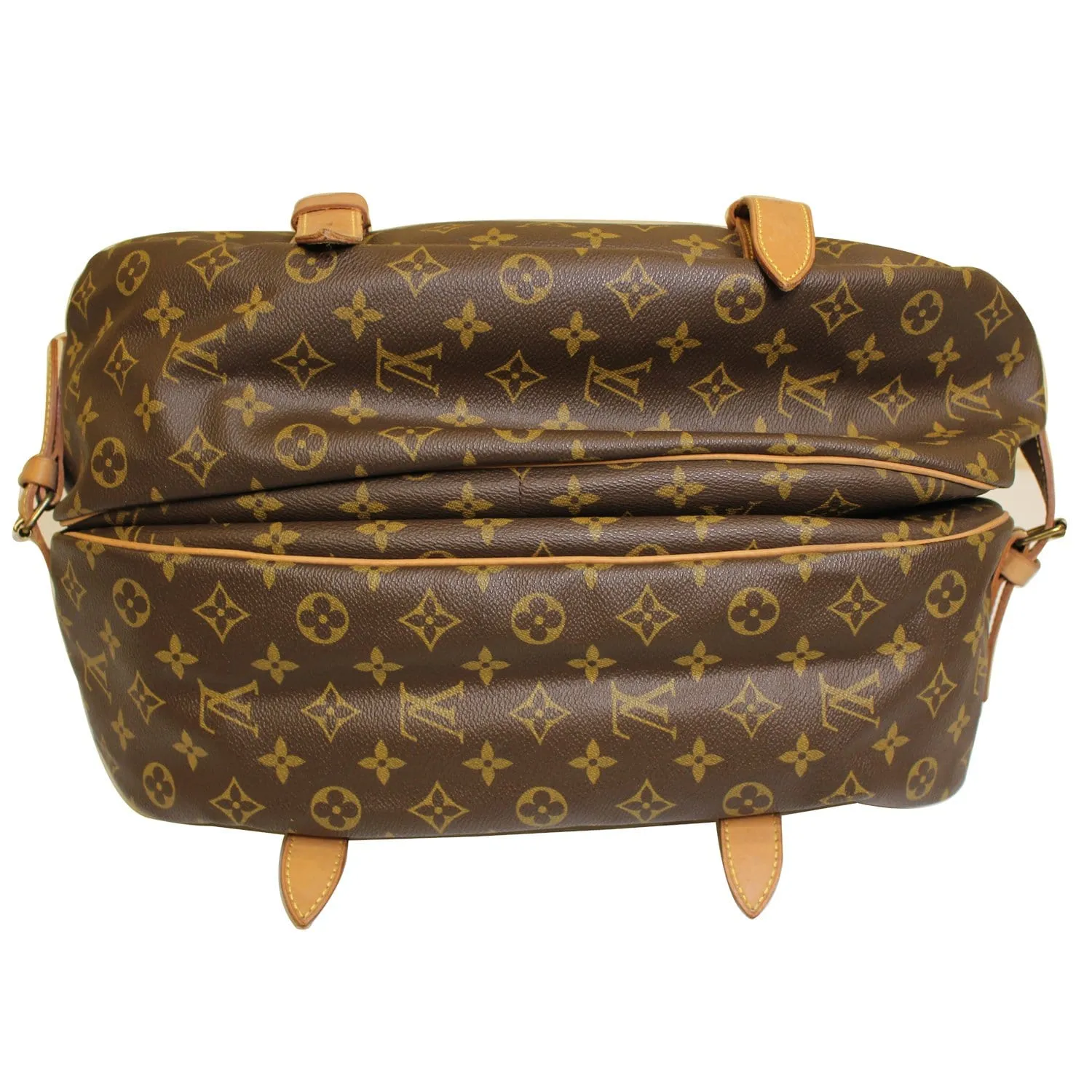 LOUIS VUITTON Saumur 43 Monogram Canvas Shoulder Bag Brown