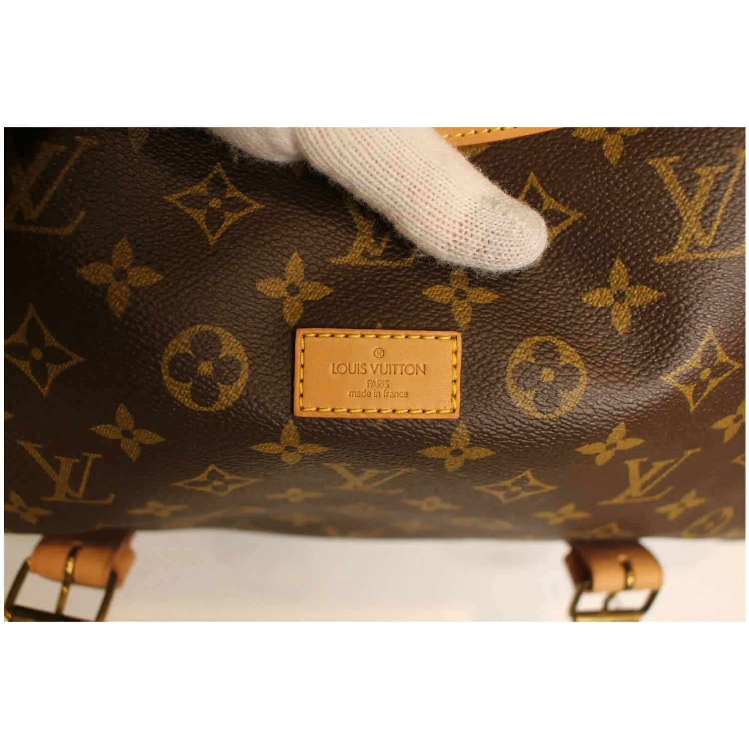 LOUIS VUITTON Saumur 43 Monogram Canvas Shoulder Bag Brown