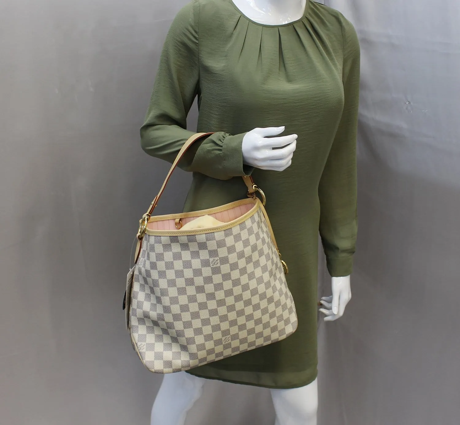 LOUIS VUITTON Shoulder Bag Pre Owned Damier Azur Delightful PM NM