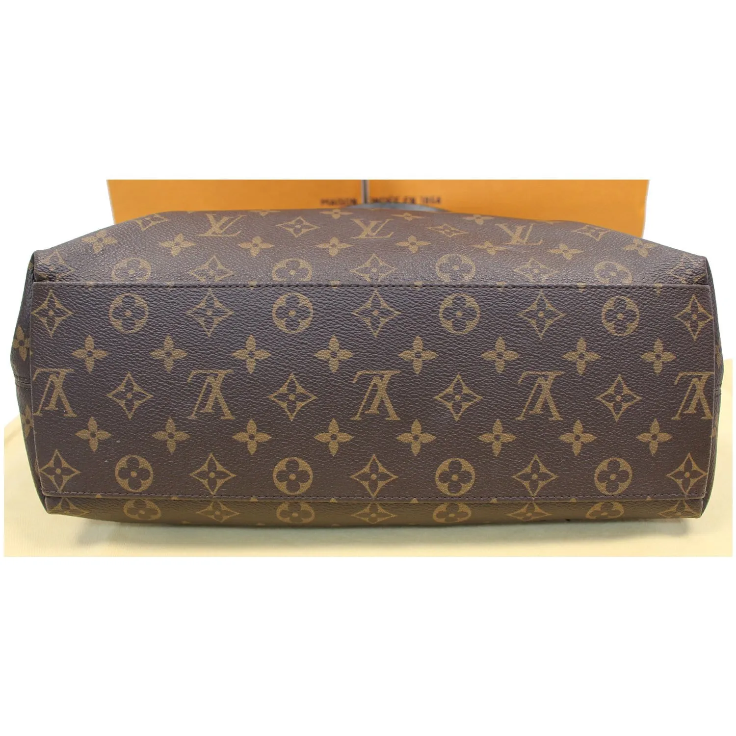 LOUIS VUITTON Tuileries Monogram Canvas Hobo Bag Black