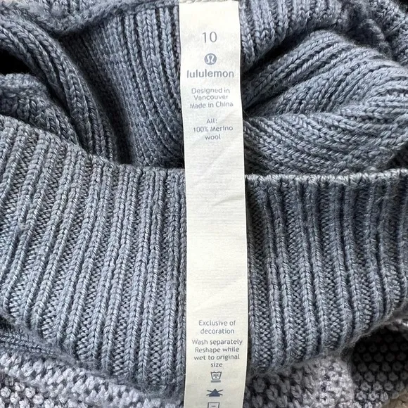 Lululemon Warm &amp; Restore Sweater Wool Magnet Grey Starlight 8