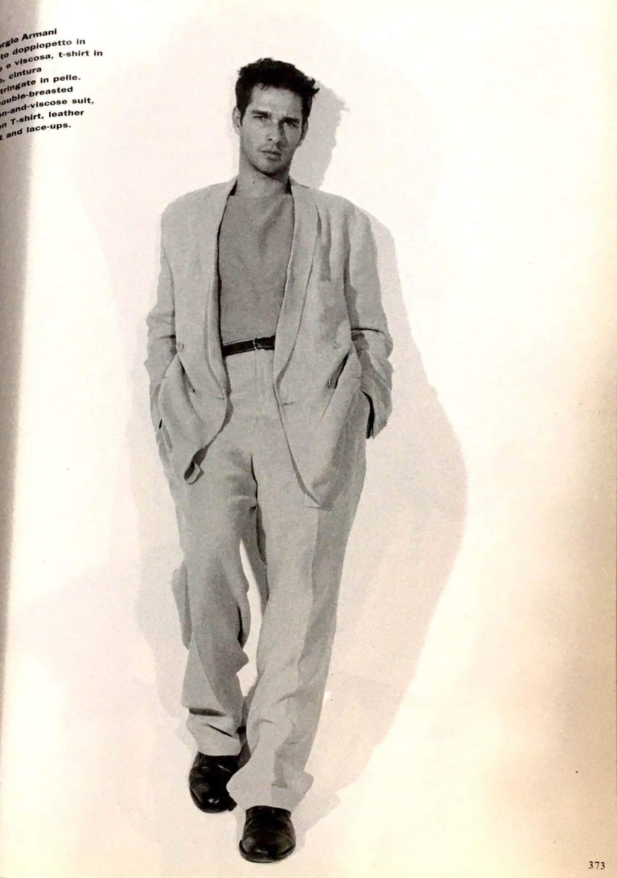 L'UOMO VOGUE Magazine January 1991 ADRIAN LYNE Albert Delegue GIOVANNI GASTEL