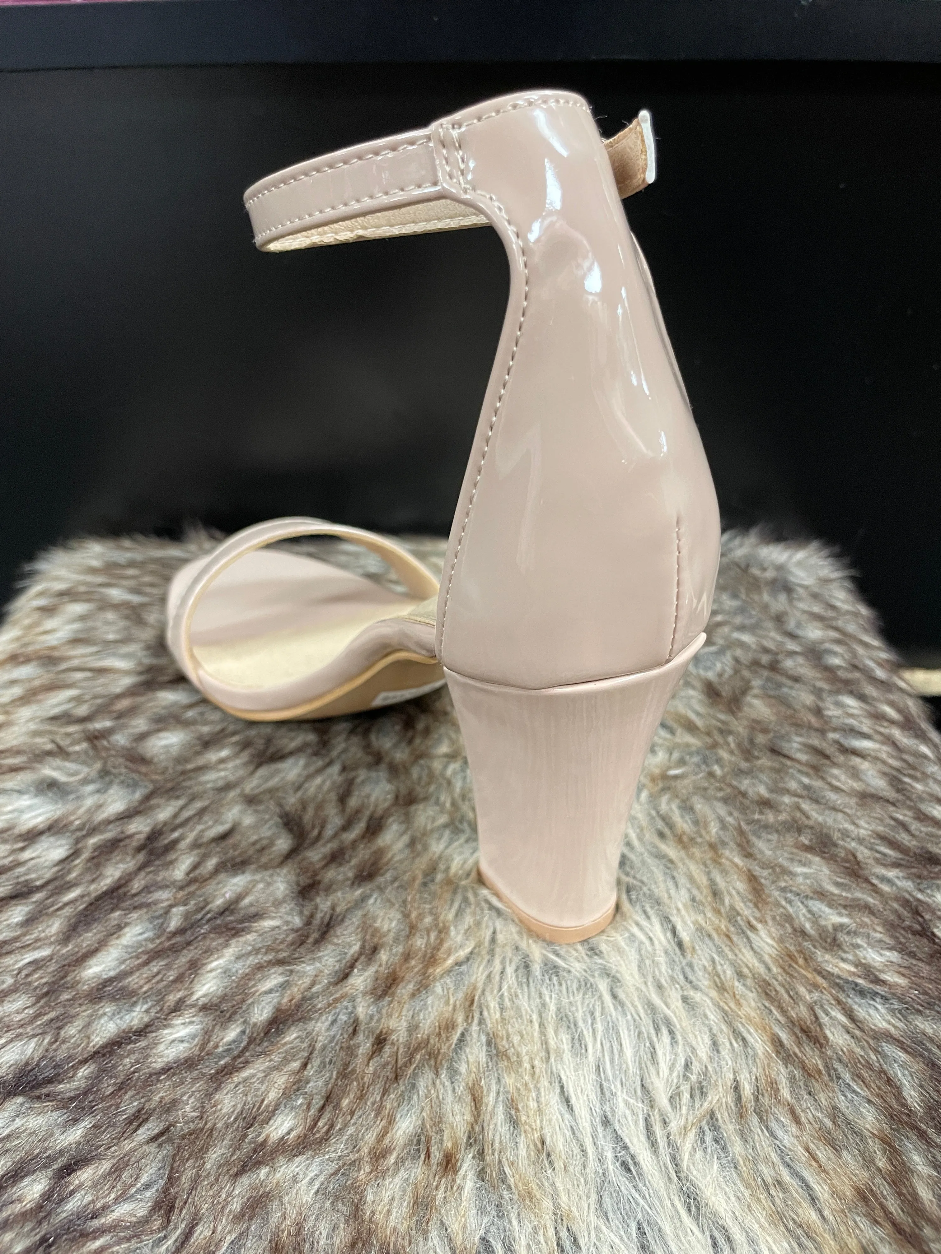 Maya Nude Metallic Heels