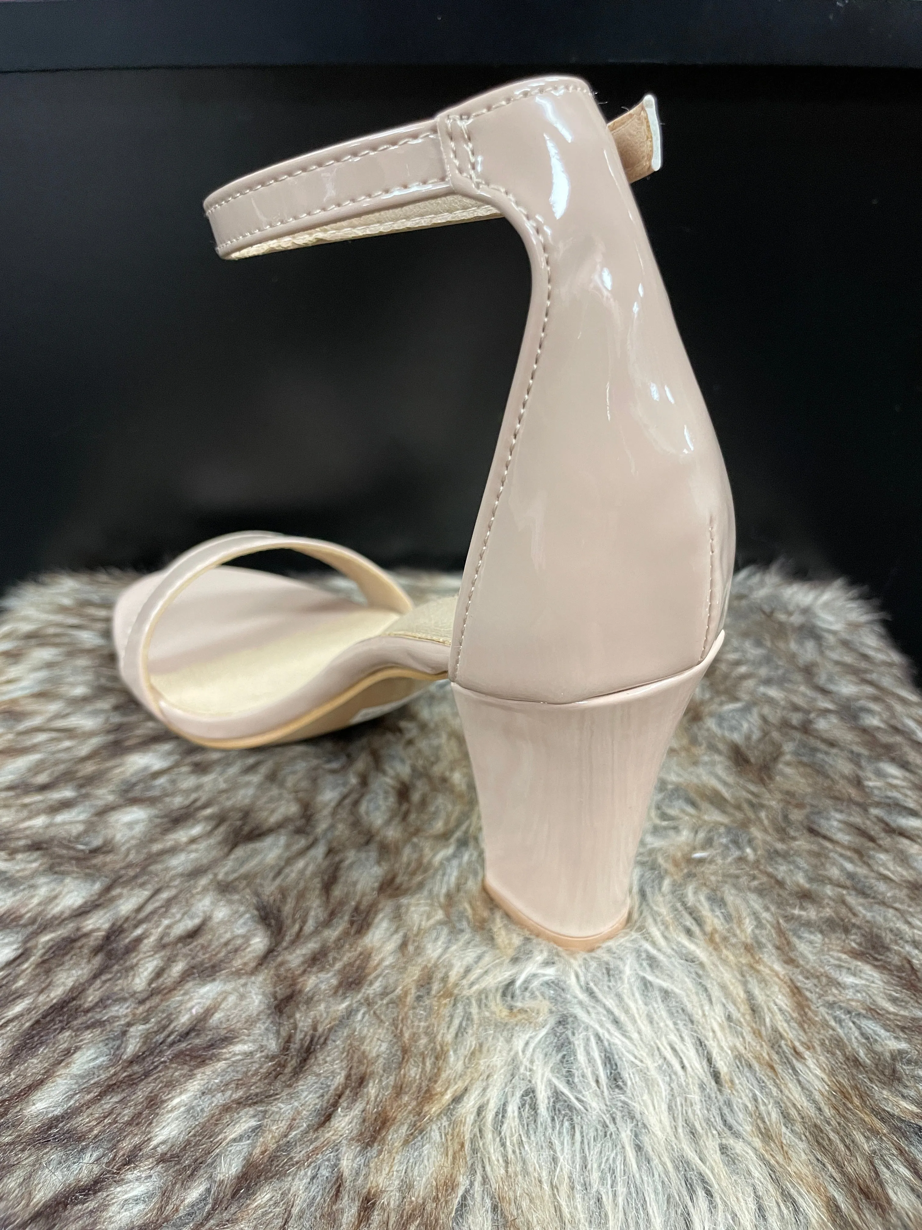 Maya Nude Metallic Heels
