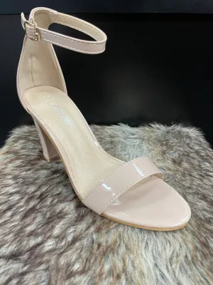 Maya Nude Metallic Heels