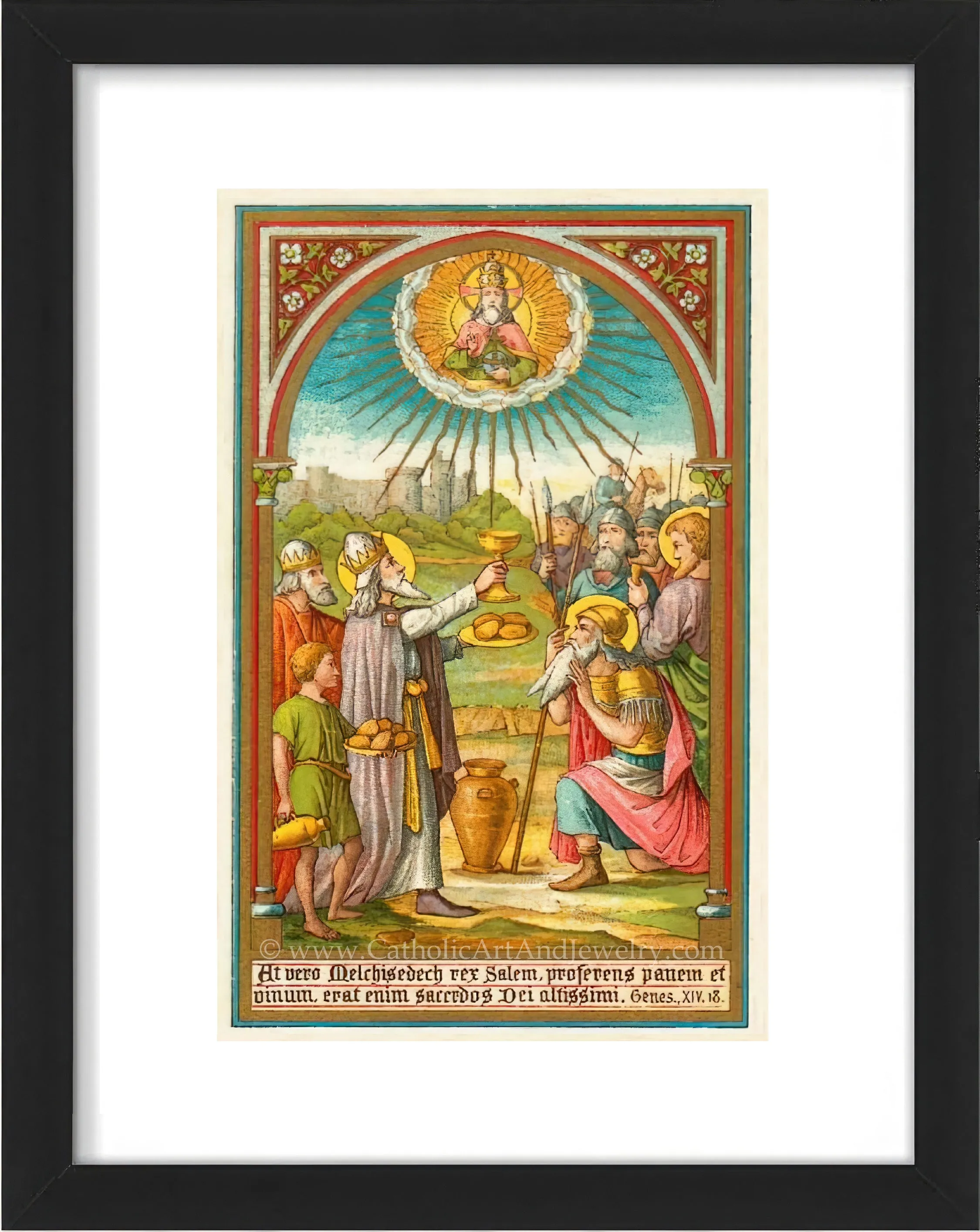 Melchizedek – 3 sizes – Based on an Antique Holy Card – Catholic Art Print – Catholic Gift – Gift for Priest – Archival Quality